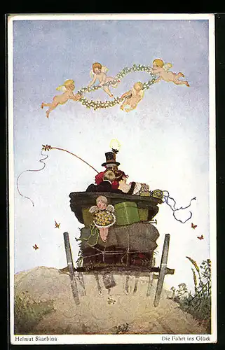 Künstler-AK Helmut Skarbina: Die Fahrt ins Glück