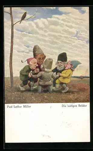 Künstler-AK Paul Lothar Müller: Die lustigen Brüder