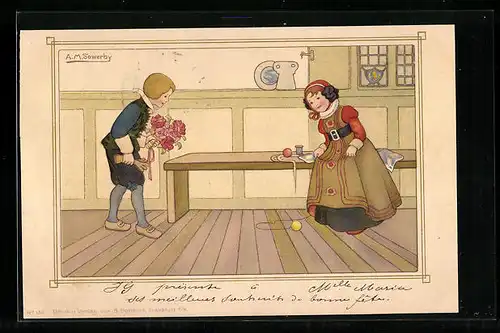 Künstler-AK Millicent Sowerby: Der kleine Verehrer