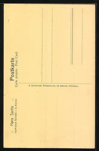 Künstler-AK Bautzen, 18. Deutsche Fach-Ausstellung für das Schuh- und Ledergewerbe 1912, Hans Sachs