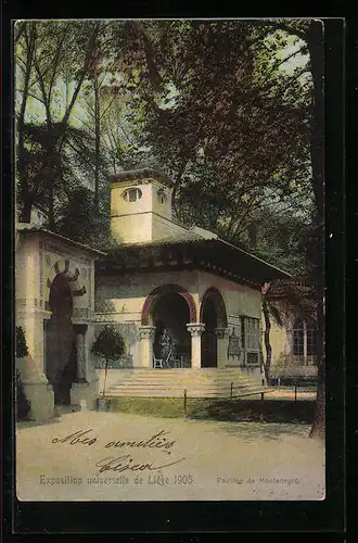 AK Liége, Exposition universelle 1905, Pavillon de Montenegro