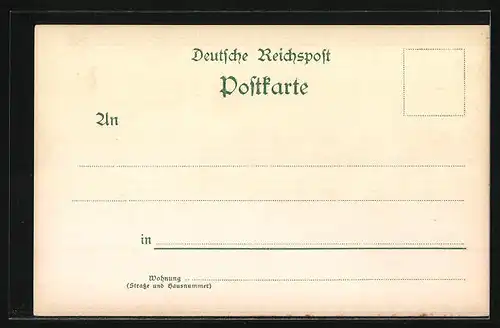 Lithographie Berlin, Gewerbe-Ausstellung 1896, Pavillon der Stadt Berlin, Gebäude f. Photographie & Chemie