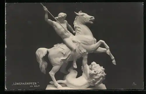 AK Plastik Löwenkämpfer von Wolff