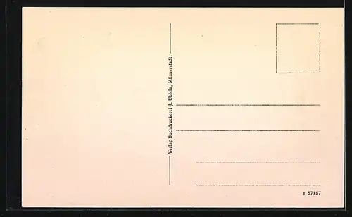 AK Münnerstadt, Ortspartie vom Feld aus gesehen