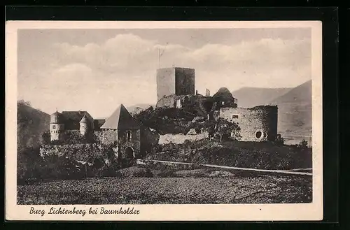 AK Baumholder, Totalansicht der Burg Lichtenberg