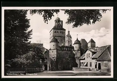 AK Weissenburg i. Bay., Strassenpartie am Ellinger Tor