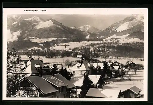 AK Brannenburg a. Inn, Ortspartie im Schnee