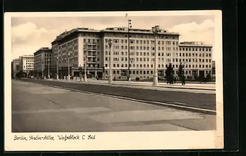 AK Berlin, Stalin-Allee, Wohnblock C Süd