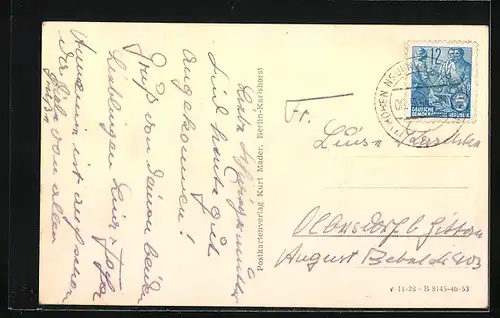 AK Berlin, Stalin-Allee, Wohnblock C Süd