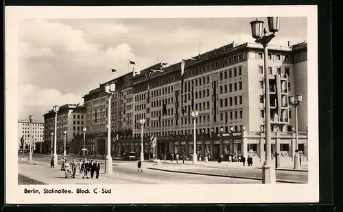 AK Berlin, Stalinallee, Block C-Süd