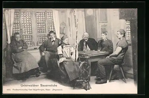 AK Unterwaldner Bauernstube, Spinnrad