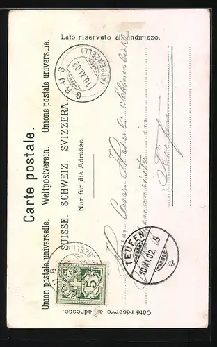 AK Paar in Appenzeller-Trachten