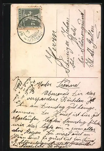 AK Paar in Appenzeller Trachten