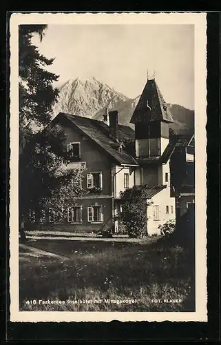 AK Faakersee, Inselhotel mit Mittagskogel