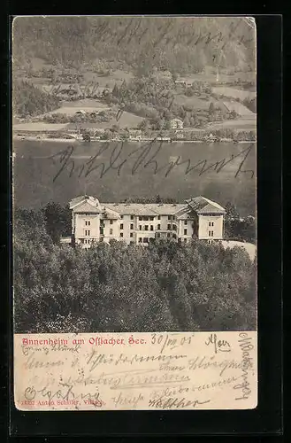 AK Ossiacher See, Blick auf Annenheim