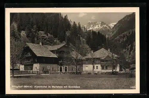 AK Malta, Alpenhotel Pflüglhof mit Sonnblick