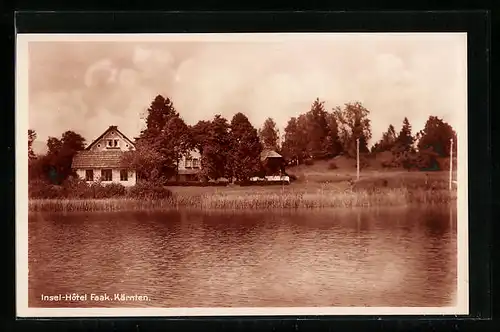 AK Faak /Kärnten, Insel-Hotel