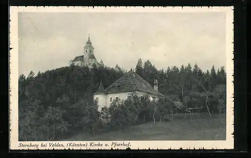 AK Sternberg bei Velden, Kirche u. Pfarrhof