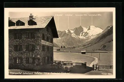 AK Ferleiten /Fuschertal, Alpengasthof Luckashansl mit Gr. Gamskopf