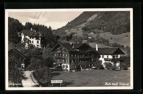 AK Schruns, Teilansicht mit Hotel Stern