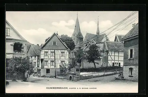 AK Gummersbach, Partie a. d. Ev. Kirche