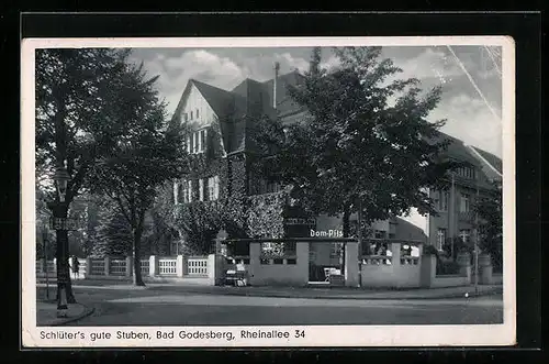 AK Bad Godesberg, Gasthaus Schlüters gute Stuben, Rheinallee 34