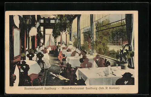 AK Saalburg, Roemerkastell Saalburg mit Hotel-Restaurant