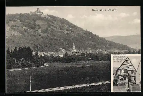 AK Neustadt i. Odenw., Ortspartie und Altdeutsches Haus