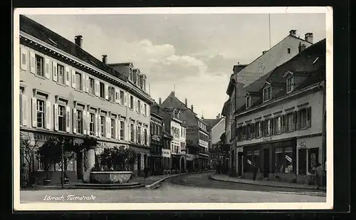 AK Lörrach, Blick in die Turmstrasse