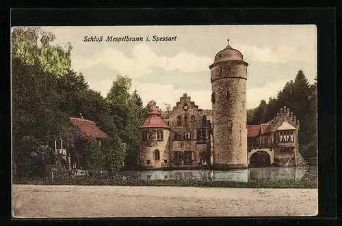 AK Mespelbrunn i. Spessart, Blick auf das Schloss