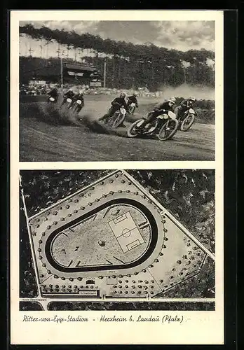 AK Herxheim b. Landau, Ritter von Epp Stadion, Motorradrennen