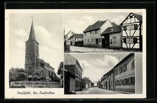 AK Strassfeld /Krs. Euskirchen, Kirche, Gasthaus zur Post