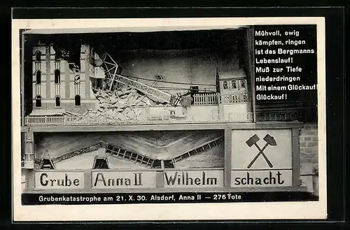 AK Alsdorf, Grube Anna II. Wilhelmschacht, Grubenkatastrophe