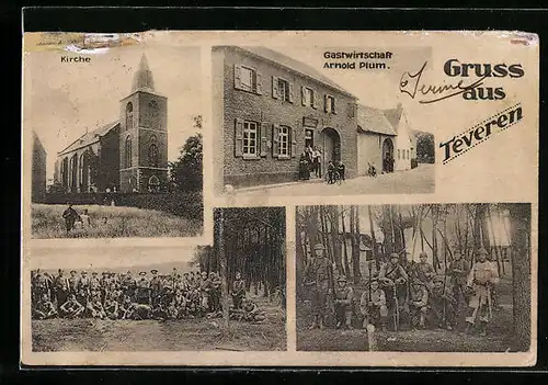 AK Teveren, Gastwirtschaft Arnold Plum, Kirche