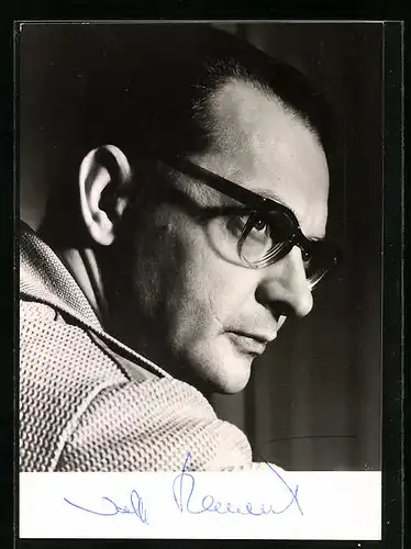 AK Portrait des Dirigent Wolgang Rennert mit Autograph