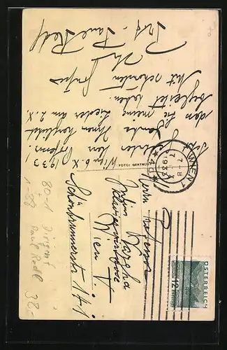 AK Dirigent Prof. Paul Redl mit Autograph und Widmung, 1933