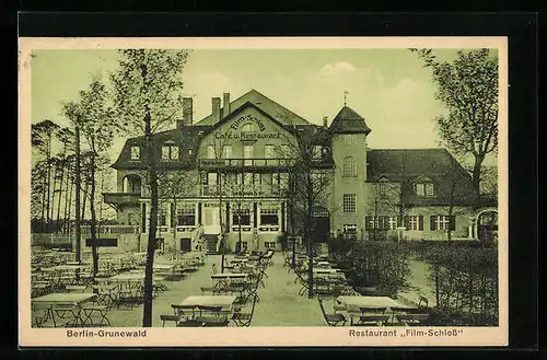 AK Berlin-Grunewald, Restaurant Film-Schloss, Königsweg 143