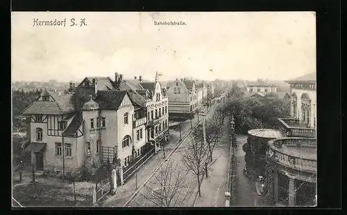 AK Hermsdorf S. A., Blick auf die Bahnhofstrasse