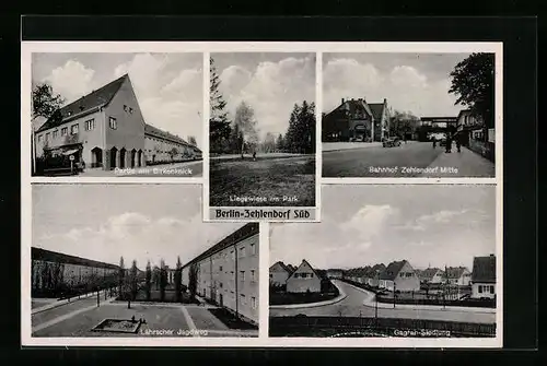 AK Berlin-Zehlendorf Süd, Bahnhof Zehlendorf Mitte, Lährscher Jagdweg