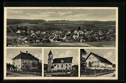 AK Scherstetten, Schule, Gasth. z. Hirsch