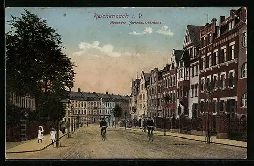 AK Reichenbach i. V., Aeussere Zwickauerstrasse