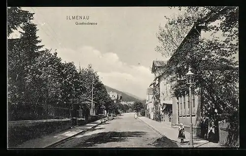 AK Ilmenau, Blick auf die Goethestrasse