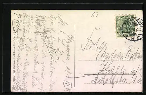 AK Ilmenau, Ansicht Goethestrasse