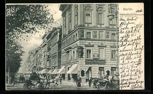 AK Berlin, Unter den Linden, Ecke Charlottenstrasse