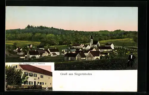 AK Siegertshofen, Kgl. Postagentur von L. Fleschütz