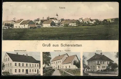 AK Scherstetten, Gastwirtschaft, Handlung von Fischer, Schule