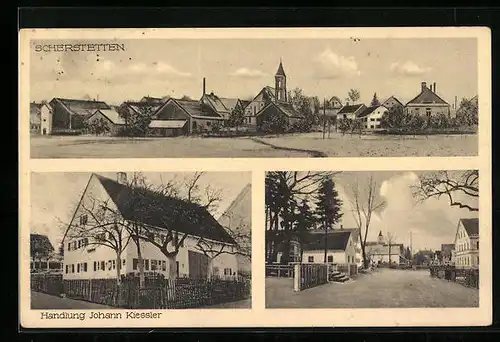 AK Scherstetten, Handlung Johann Kiessler, Strassenpartie, Ortspartie