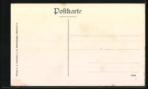 AK Schwabmühlhausen, Dorfpartie mit Gasthaus von Joseph Kuhn, Handlung von Xaver Keller, Ortspartie mit Kirche