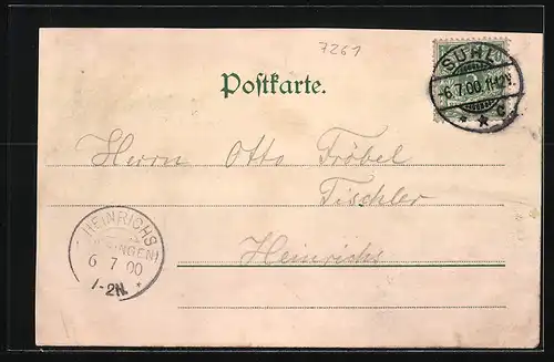 AK Oschatz, Gasthaus Collmberg mit Garten