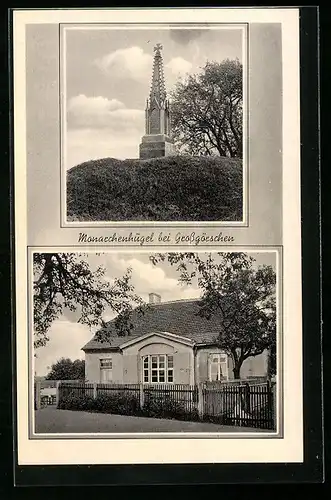 AK Grossgörschen, Ansicht vom Monarchenhügel